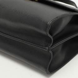 Pre Owned Fendi Black Leather Small Demi Jour Top Handle Bag