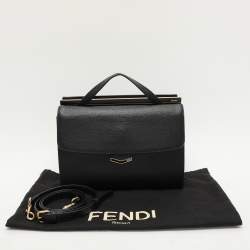 Pre Owned Fendi Black Leather Small Demi Jour Top Handle Bag