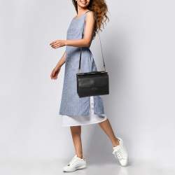 Pre Owned Fendi Black Leather Small Demi Jour Top Handle Bag