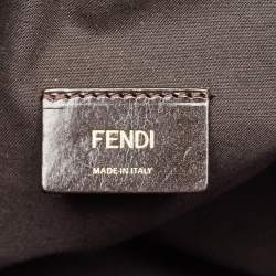 Fendi Tobacco/Pink Zucca Canvas and Leather Piccola Hobo