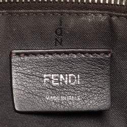 Pre Owned Fendi Green/Light Yellow Leather and Watersnake Small By The Way Bag