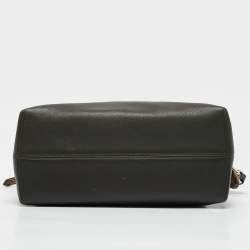 Pre Owned Fendi Green/Light Yellow Leather and Watersnake Small By The Way Bag