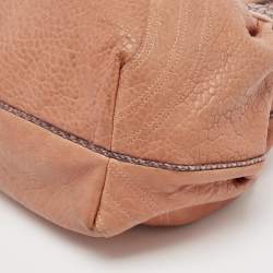 Fendi Peach Textured Leather Spy Hobo