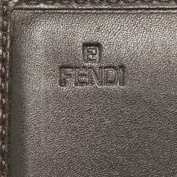 مملوكة مسبقًا Fendi Tobacco Zucca Canvas and Leather Flap Continental Wallet