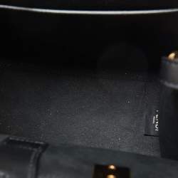 مملوكة مسبقًا Fendi Black FF Embossed Leather Small Sunshine Tote