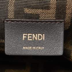 Fendi Beige Shearling Fur Fendi First Midi Shoulder Bag