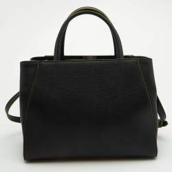 Fendi Black/Green Leather Petite Sac 2jours Tote