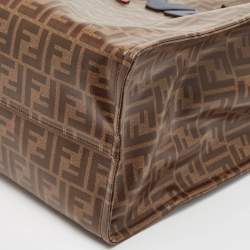 Fendi Brown Zucca Coated Canvas Large Mania Shopper Tote