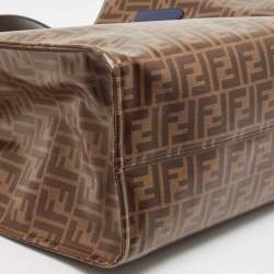 Fendi Brown Zucca Coated Canvas Large Mania Shopper Tote