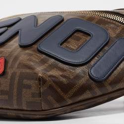 Fendi Brown Zucca Coated Canvas and Leather Spalmati Mania Belt Bag