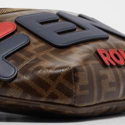 Fendi Brown Zucca Coated Canvas and Leather Spalmati Mania Belt Bag