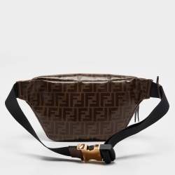 Fendi Brown Zucca Coated Canvas and Leather Spalmati Mania Belt Bag