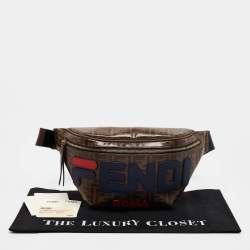 Fendi Brown Zucca Coated Canvas and Leather Spalmati Mania Belt Bag