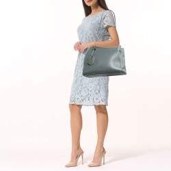 Pre Owned Fendi Two Tone Grey Leather Medium 2Jours Tote