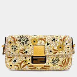 Pre Owned Fendi canvas baguette bag
