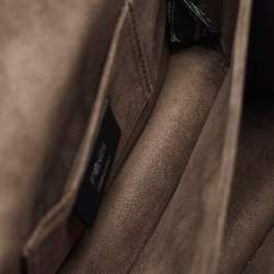 Pre Owned Fendi Multicolor Snakeskin and Leather Studded Small Kan I Shoulder Bag