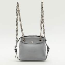 Fendi Grey Leather Back to School Backpack