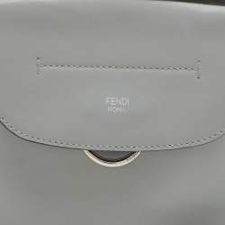 Fendi Grey Leather Back to School Backpack