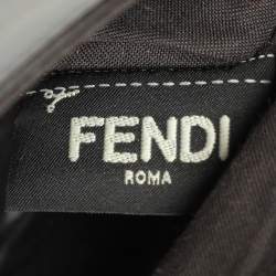 Fendi Grey Leather Back to School Backpack