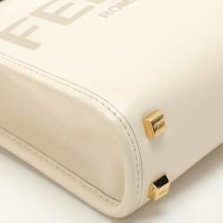 Fendi Cream Leather Mini Sunshine Tote