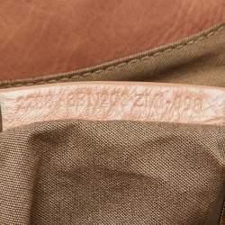 Fendi Peach Leather Twins Shopper Tote