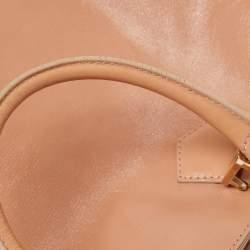 Fendi Peach Leather Twins Shopper Tote