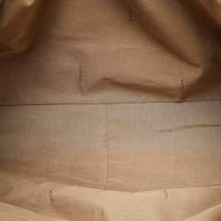 Fendi Peach Leather Twins Shopper Tote