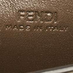 Fendi Brown FF Leather Wallet On Chain