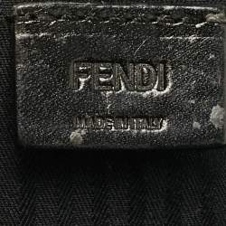 Pre Owned Fendi Black Leather Fendista Pochette Crossbody Bag