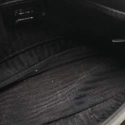 Pre Owned Fendi Black Leather Fendista Pochette Crossbody Bag