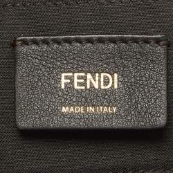 Pre Owned Fendi Brown Zucca Canvas and Leather Mini By The Way Bag