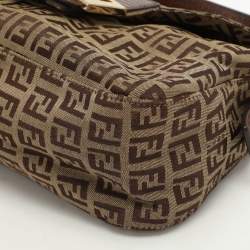 مملوكة مسبقًا Fendi Beige/Brown FF Zucca Canvas Forever Baguette Shoulder Bag