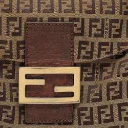 مملوكة مسبقًا Fendi Beige/Brown FF Zucca Canvas Forever Baguette Shoulder Bag