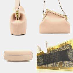 Fendi Leather Pink First Medium Shoulder Bag