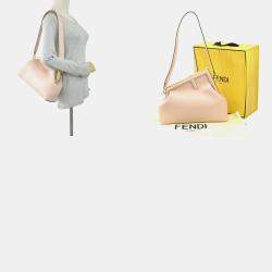 Fendi Leather Pink First Medium Shoulder Bag