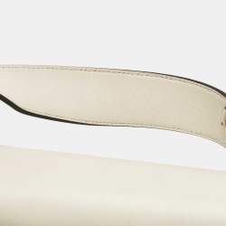 مملوكة مسبقًا Fendi White/Black Zucca Velvet and Leather Kan I F Logo Top Handle Bag