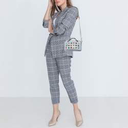 Pre Owned Fendi Light Purple Leather Mini Studded By The Way Satchel