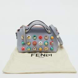 Pre Owned Fendi Light Purple Leather Mini Studded By The Way Satchel