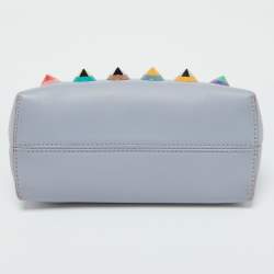 Pre Owned Fendi Light Purple Leather Mini Studded By The Way Satchel
