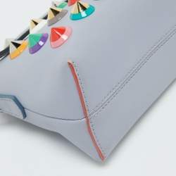 Pre Owned Fendi Light Purple Leather Mini Studded By The Way Satchel