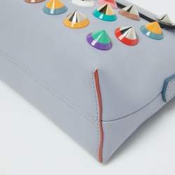 Pre Owned Fendi Light Purple Leather Mini Studded By The Way Satchel