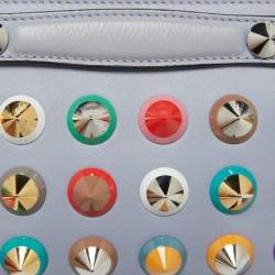 Pre Owned Fendi Light Purple Leather Mini Studded By The Way Satchel