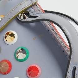 Pre Owned Fendi Light Purple Leather Mini Studded By The Way Satchel