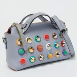 Pre Owned Fendi Light Purple Leather Mini Studded By The Way Satchel