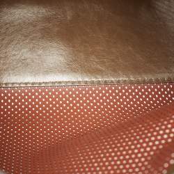 مملوكة مسبقًا Fendi Khaki/White Perforated Leather Large X Lite Peekaboo Top Handle Bag