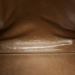 مملوكة مسبقًا Fendi Khaki/White Perforated Leather Large X Lite Peekaboo Top Handle Bag