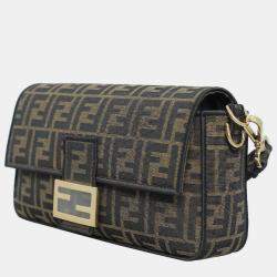 Fendi Zucca Canvas Medium Baguette Bag