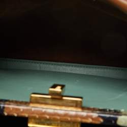 Pre Owned Fendi Brown Leather Medium Peekaboo Top Handle Bag