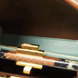 Pre Owned Fendi Brown Leather Medium Peekaboo Top Handle Bag