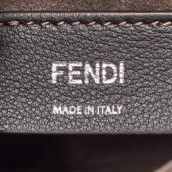 Fendi Gold Leather Floral Studded Wonder Monster Kan I Shoulder Bag